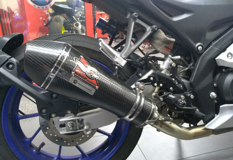 YZF-R15_卡夢排氣管S-R7S_認證管